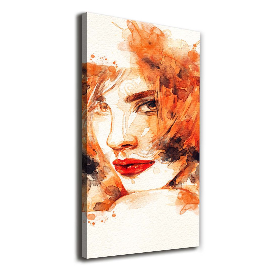 Abstraktion einer Frau - Wrapped Canvas Kunstdruck