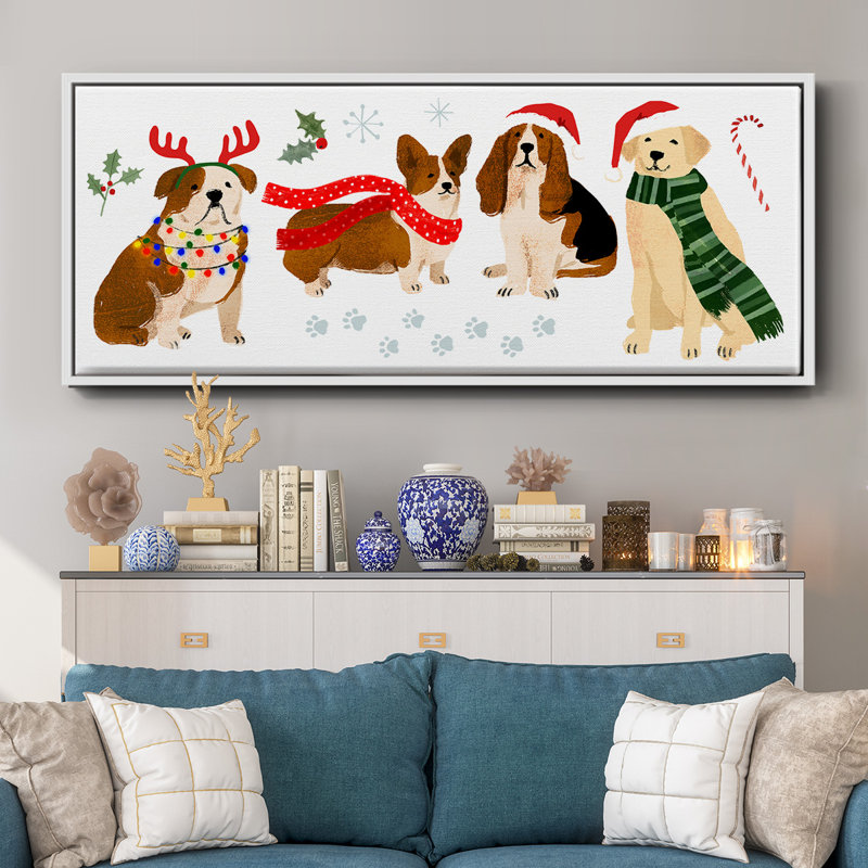 Collection Holidogs - toile encadrée, H 12 po x l 30 po