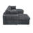 134'' Cloud-Velvet Modular Sectional-152600326