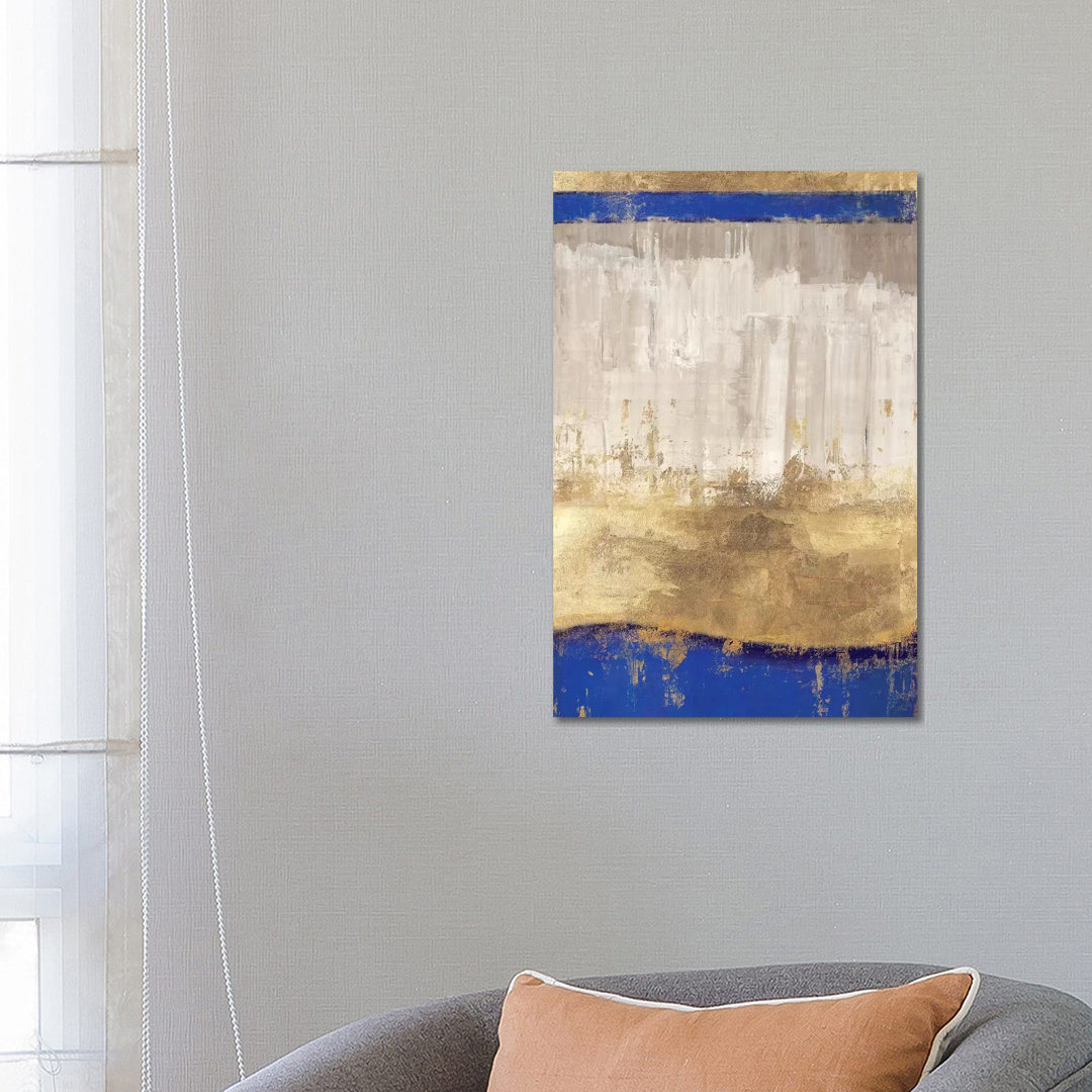 Indigo Abstract I - Wrapped Canvas Painting