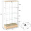 Élégant espace de rangement en verre à quatre niveaux avec assemblage rapide, 13 DEL colorées et 2 tiroirs pour les petits espaces dans une élégante vitrine de bureau à DEL, rangement verrouillable, salon, chambre à coucher-411831355