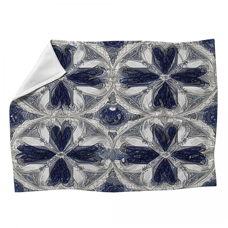 Jeté en molleton à motif complexe - Jetés géométriques pour canapés ou lits, L 60 po x l 50 po