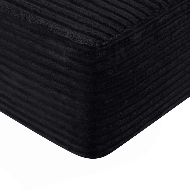 Canapé modulaire en tissu moelleux de 75 pouces à 2 places avec siège profond pour salon, Noir