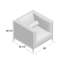 Fauteuil large en velours 35 po Sansa-32926656