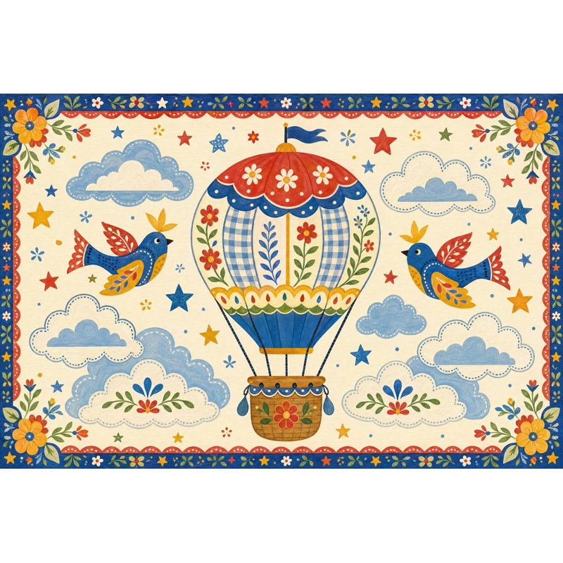 Papier peint montgolfière amovible avec montgolfière, 100 po x 96 po, Non tissé