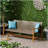 HAMPTON WOOD + WICKER 3 SEATER