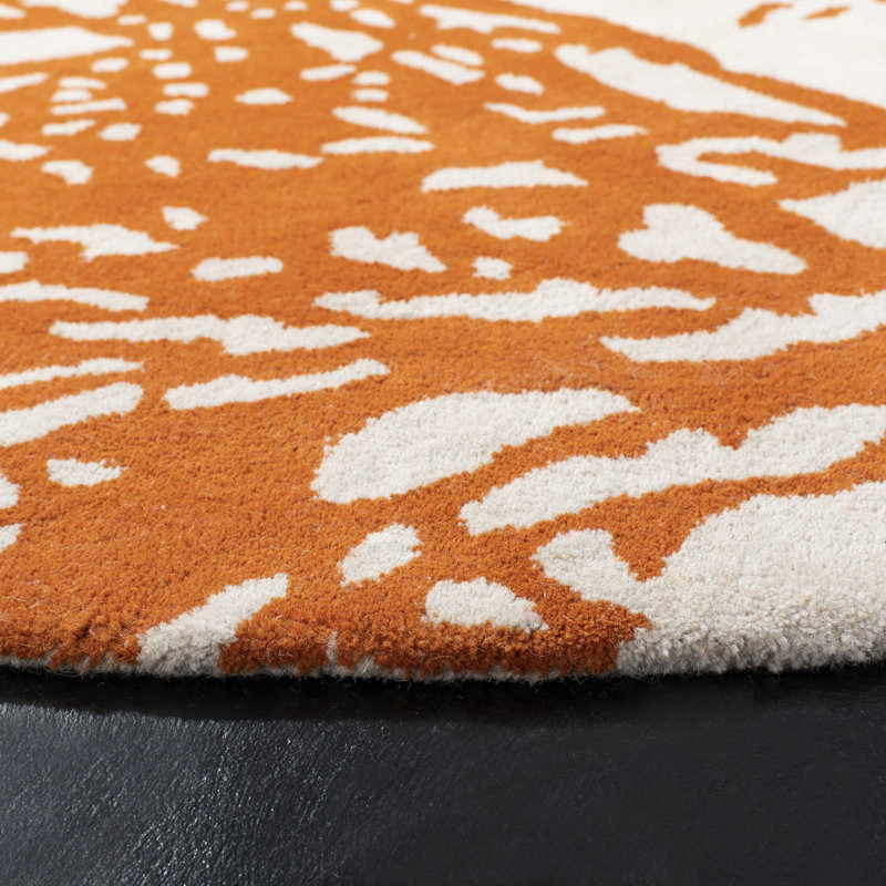 Wimborne Hand-Tufted Wool Beige/Terracotta Area Rug, Runner 2'3" x 9'