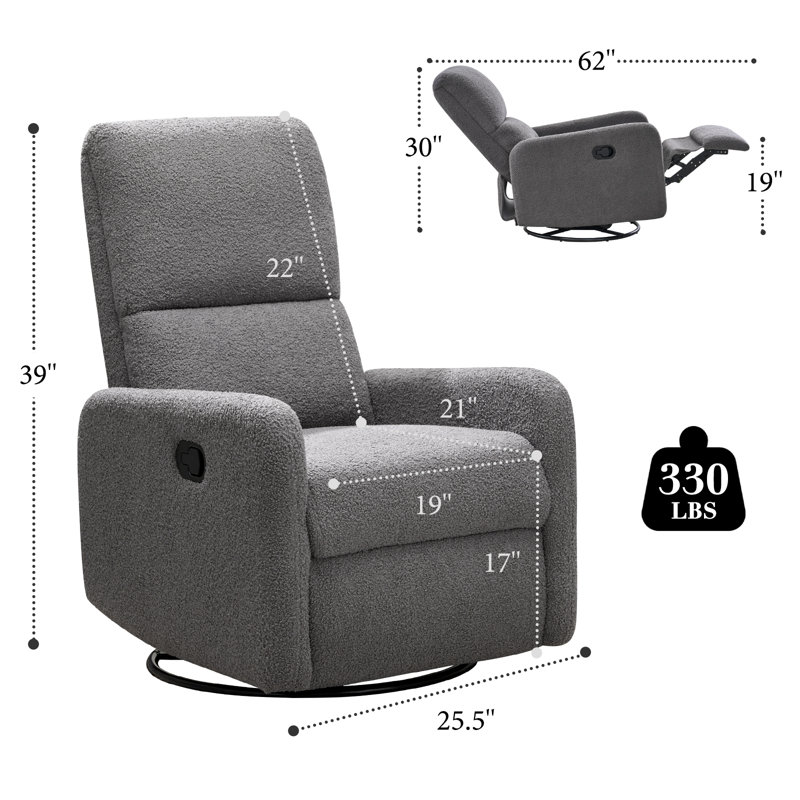 Chaise berçante Capree, Gris