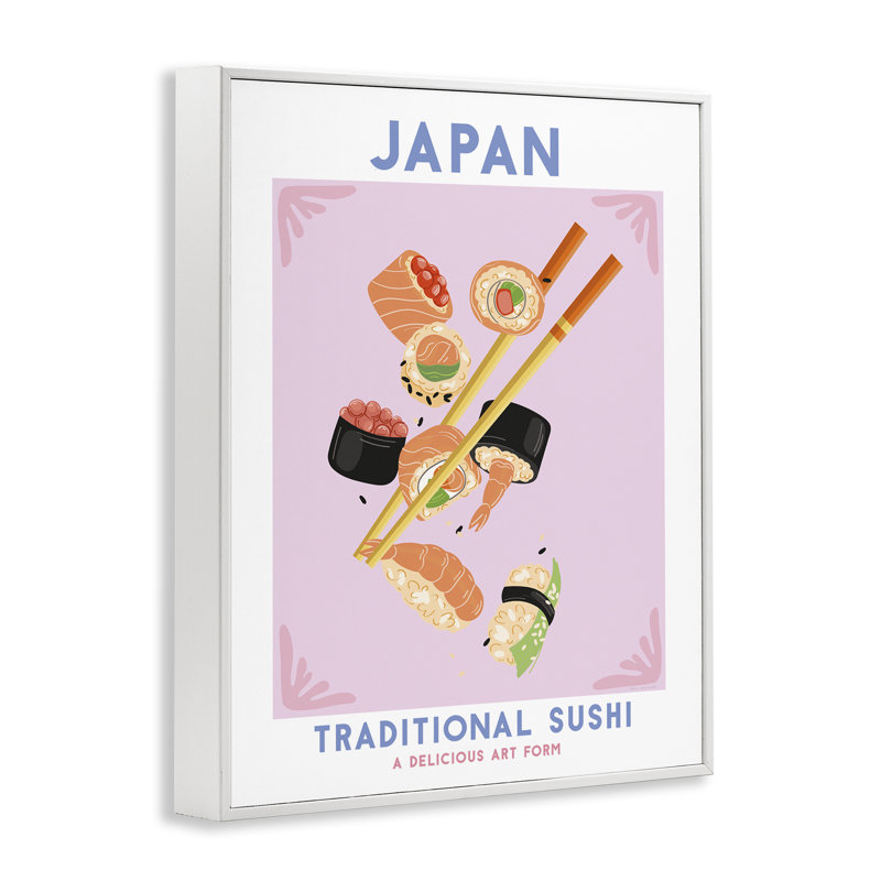  Estampe numérique japonaise traditionnelle par Omar Escalante, H 30 po x l 24 po, Giclée encadrée blanc bord de mer