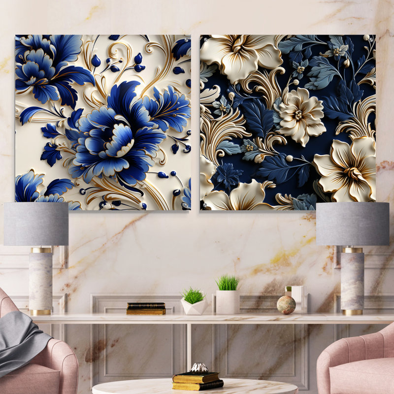 Regal Baroque Flourish Victorian, H 16 po x l 33 po