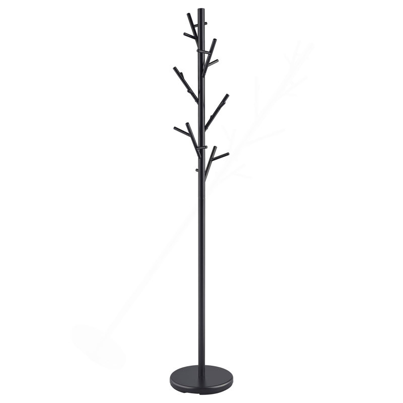 Black Coat Rack With 18 Hooks