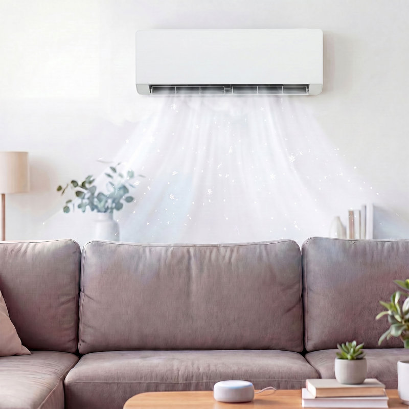Climatiseur à deux blocs 18 000 BTU, climatiseur 22 SEER2 activé par le Wi-Fi, 18 000 BTU