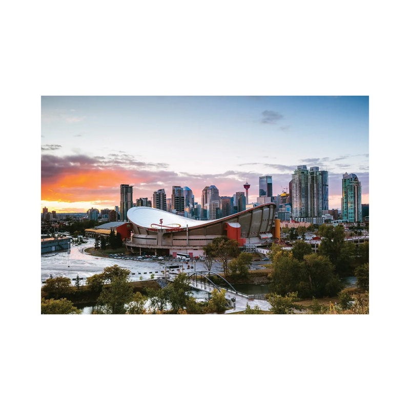 Sunset In Calgary Ii by Matteo Colombo - Wrapped Canvas Print, 20.32 cm H x 30.48 cm W
