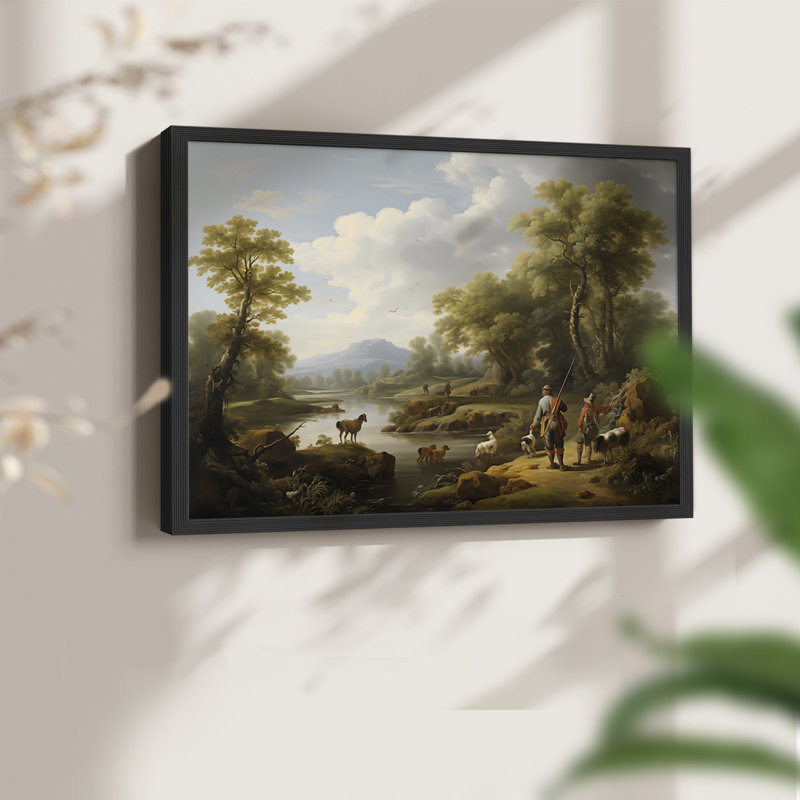 Faune, série 14 - Reproduction encadrée - Restickable, H 22 po x l 28 po, Noir, noir, noir, noir