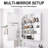 Rectangular Recessed Or Wall Mount Aluminum Frameless Medicine Cabinet Mirror With Adjustable Glass Shelves-894689148