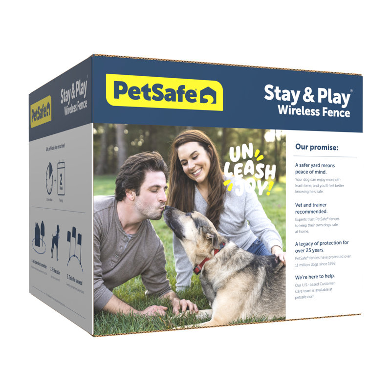 PetSafe Stay & Play Wireless Fence for Stubborn Dogs with Adjustable Collar