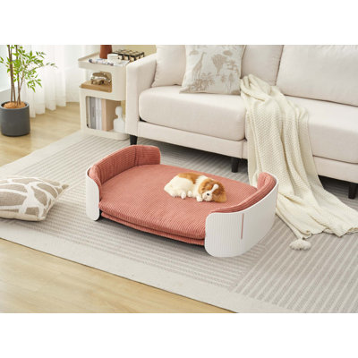 Lit de chat de style scandinave, canapé pour animaux de compagnie pour chats d'intérieur PP Mobilier d'intérieur pour animaux de compagnie Lits pour chats surélevés avec housse de matelas amovible