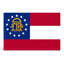 Georgia State Flag - paysage, art mural sur toile-1979068789