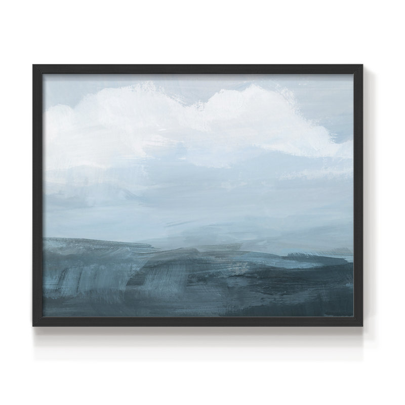 Azure Rising II - reproduction encadrée - réversible, H 8 po x l 10 po, Noir