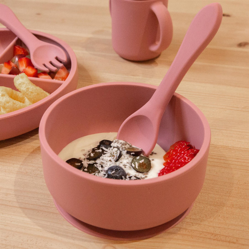 Tiny Dining - Baby Silicone Suction Bowl, Pink