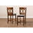 Upholstered Counter Stool with Solid Wood Frame