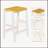 3 PCS Dining Table Set Rustic Retro Breakfast Table Dining Stools Rubber Wood for 2