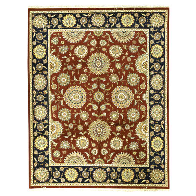 Handmade Silk and Wool Area Rug