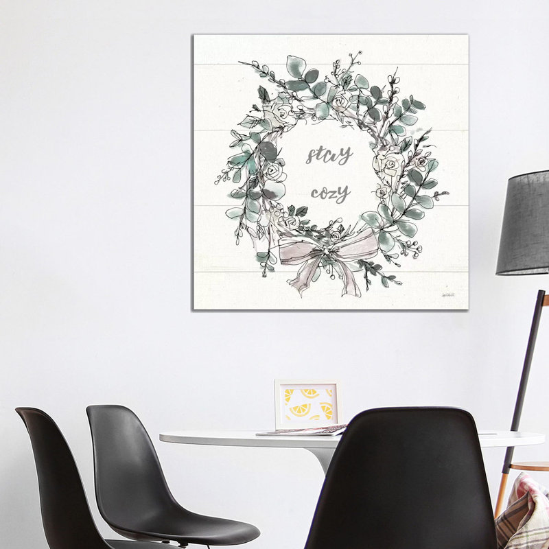 Modern Farmhouse VII Stay Cozy by Anne Tavoletti - Wrapped Canvas Print, 93.98 cm H x 93.98 cm W x 3.175 cm D
