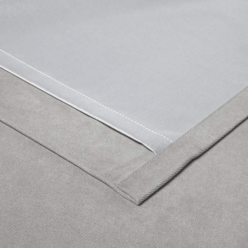 Crellin Blackout Curtain Single Panel, Silver, 52" W x 84" L