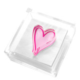 Pink Heart Cocktail Napkin Holder