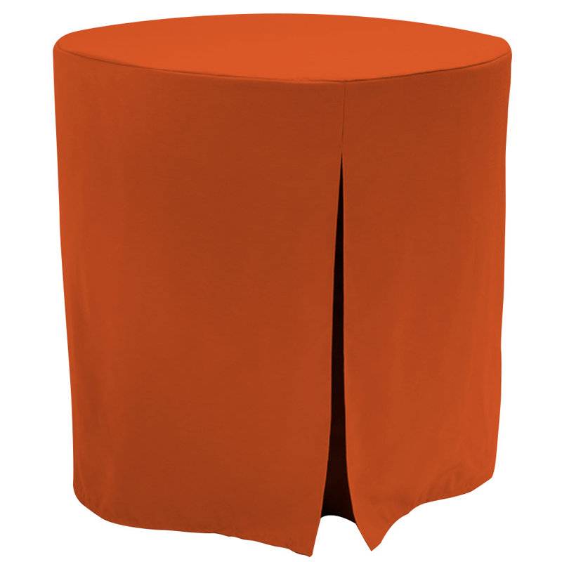 Tablevogue Round Table Cover, Orange, 30" L x 30" W
