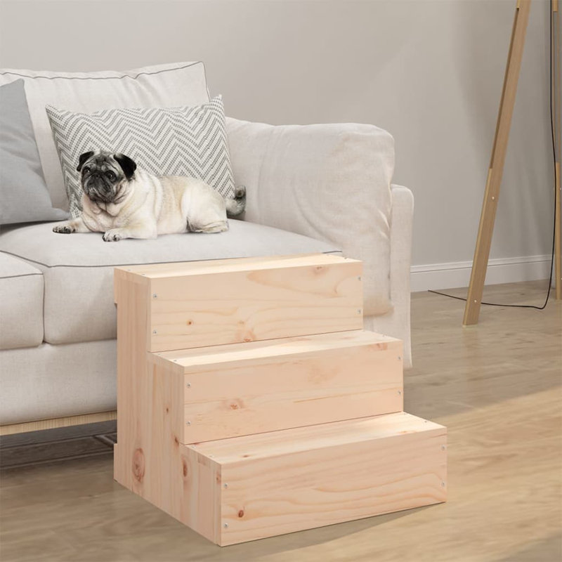 Hensley Pet Stairs, Brown, 35 H x 40 W x 37.5 D