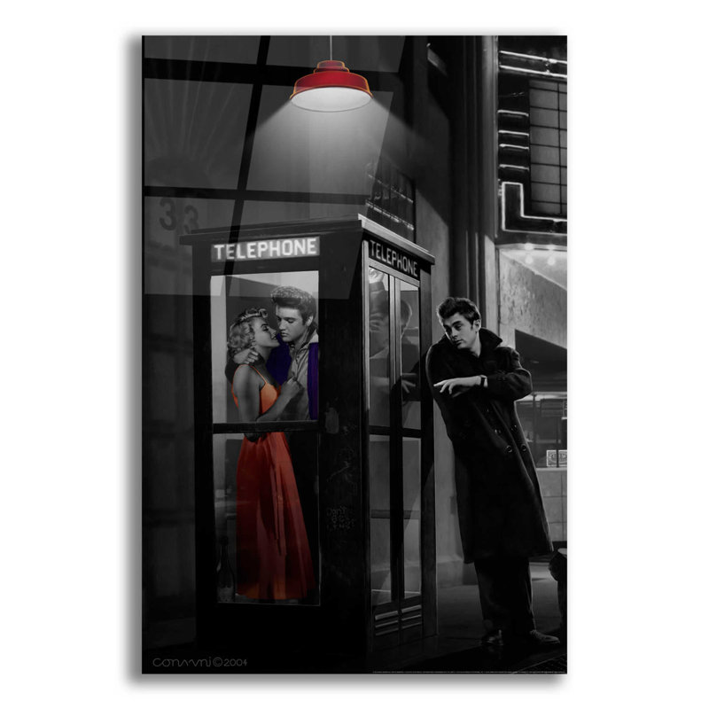 Red Barrel Studio 'Midnight Matinee BW' By Chris Consani, Acrylic Glass Wall Art, 16"X24", H 16 po x l 12 po x P 0,13 po