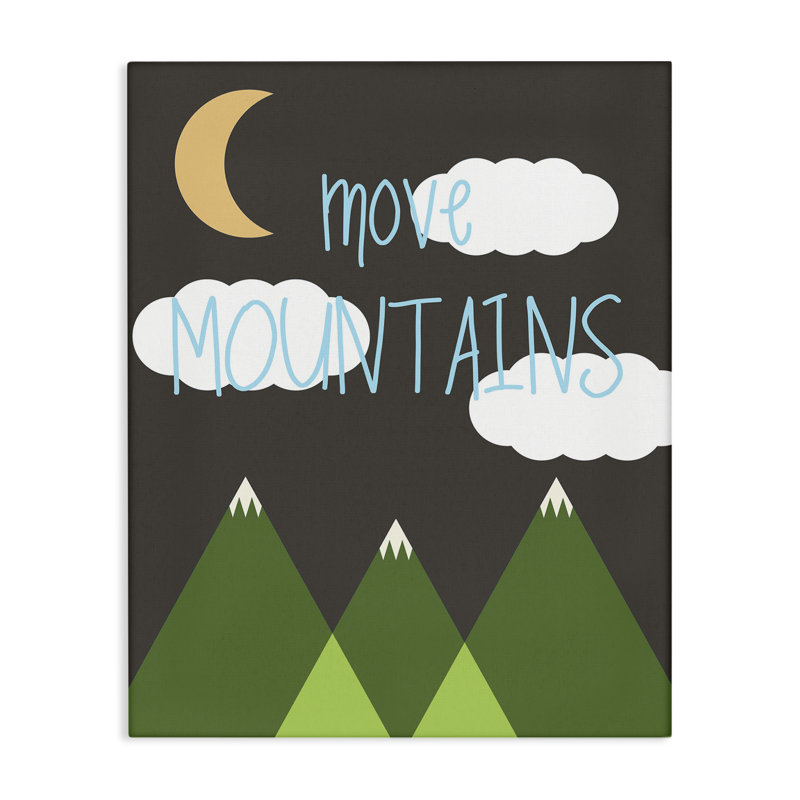 «Inspiring Move Mountains», art mural sur toile par SD graphiques studio, H 40 po x l 30 po