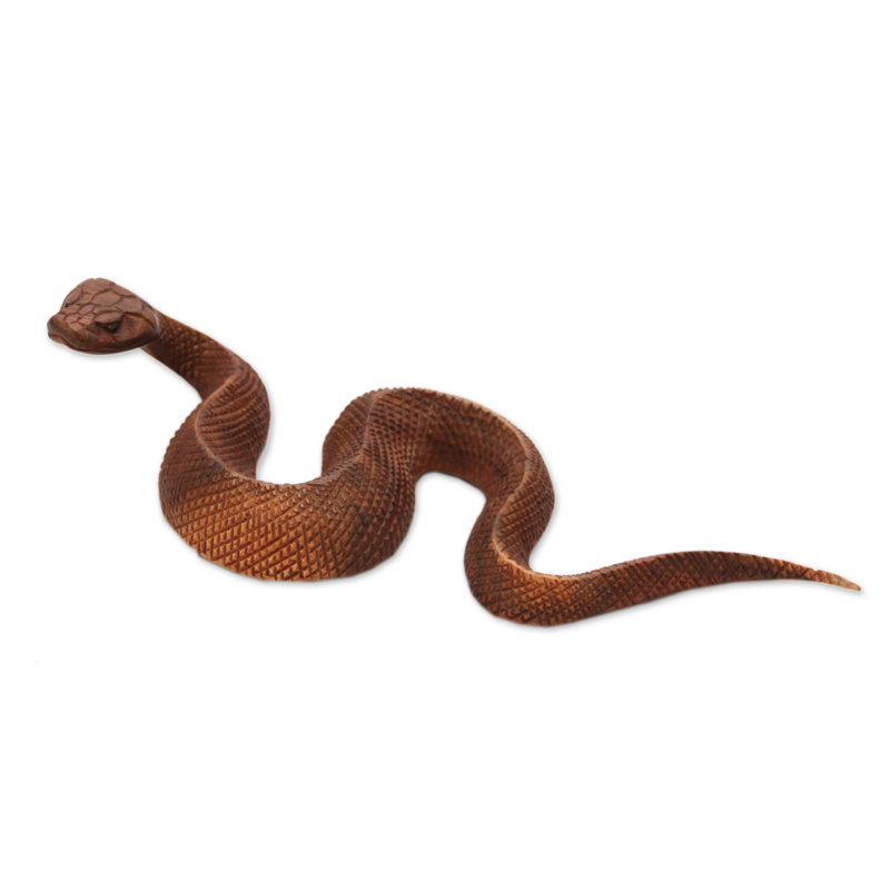 Sculpture en bois de serpent Slithering