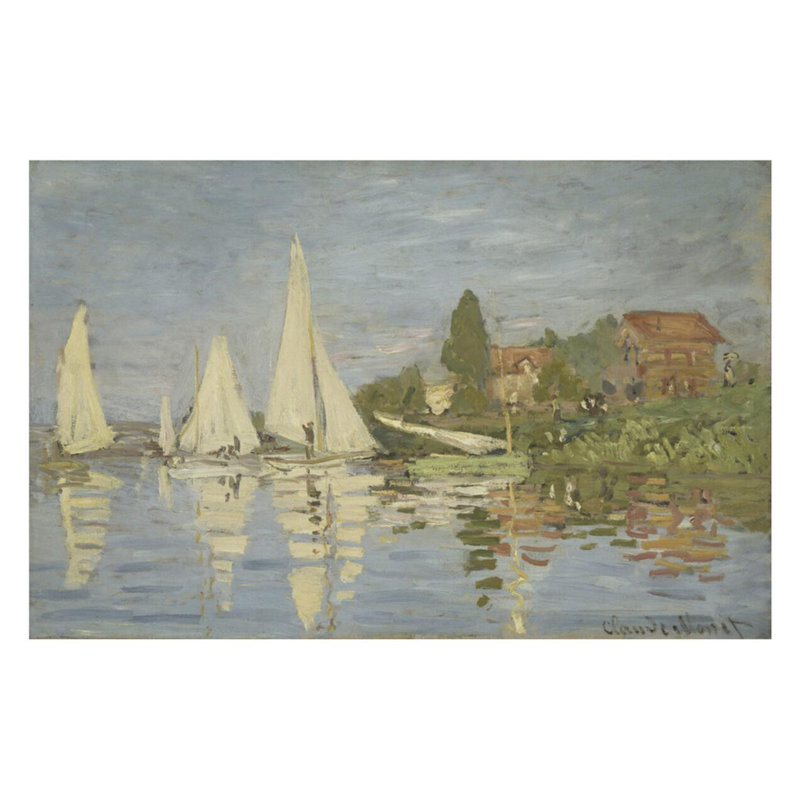 «Regatta at Argenteuil» par Claude Monet - Estampe numérique, H 22 po x l 28 po