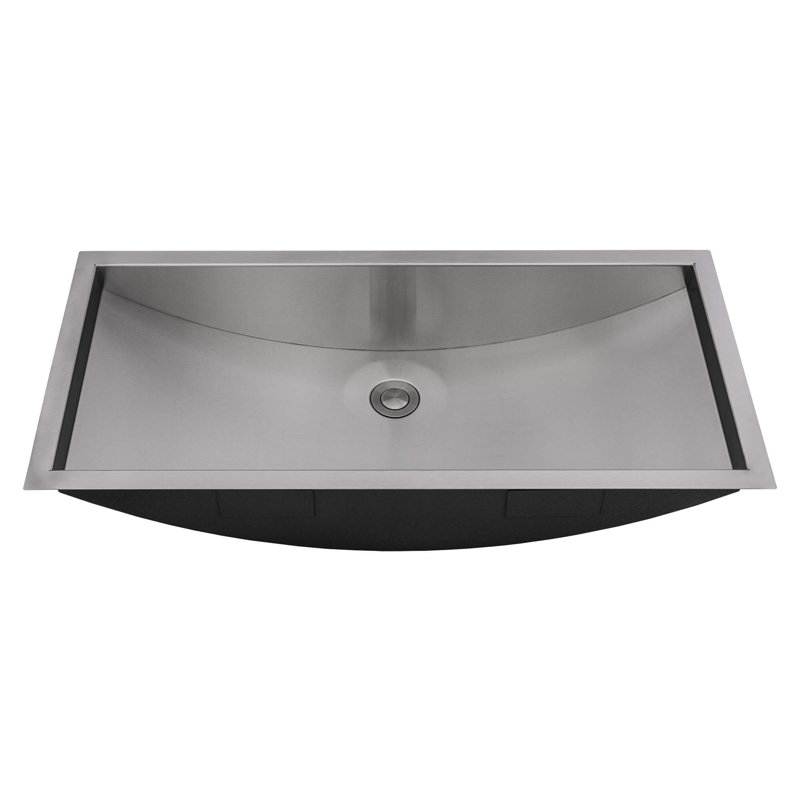 Ruvati 34 x 14 inch Stainless Steel Rectangular Bathroom Sink Undermount, Brushed