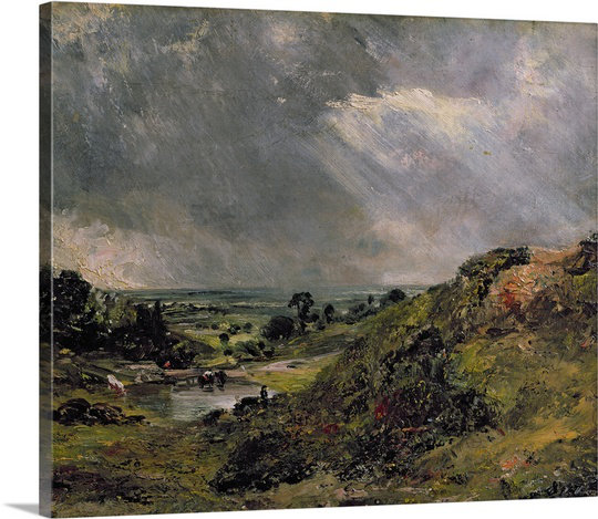 Hampstead Heath, Branch Hill Pond, 1828 par John Constable - reproduction imprimée, H 24 po x l 30 po x P 1,25 po, Toile