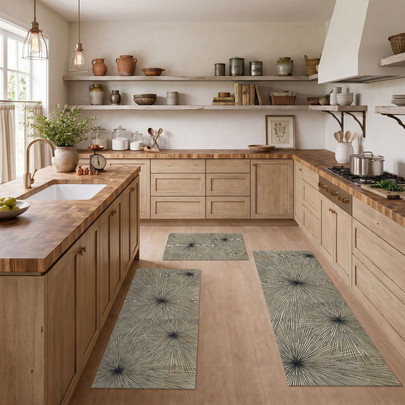 Tapis de cuisine lavables antidérapants Starburst