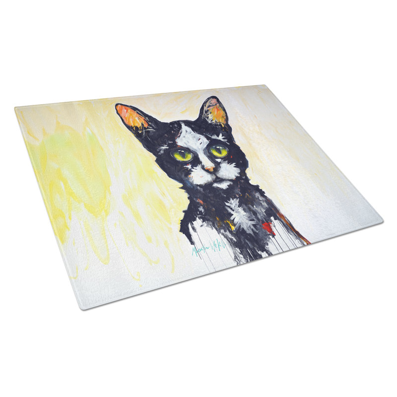 Big Kitty Cat Glass Cutting Board