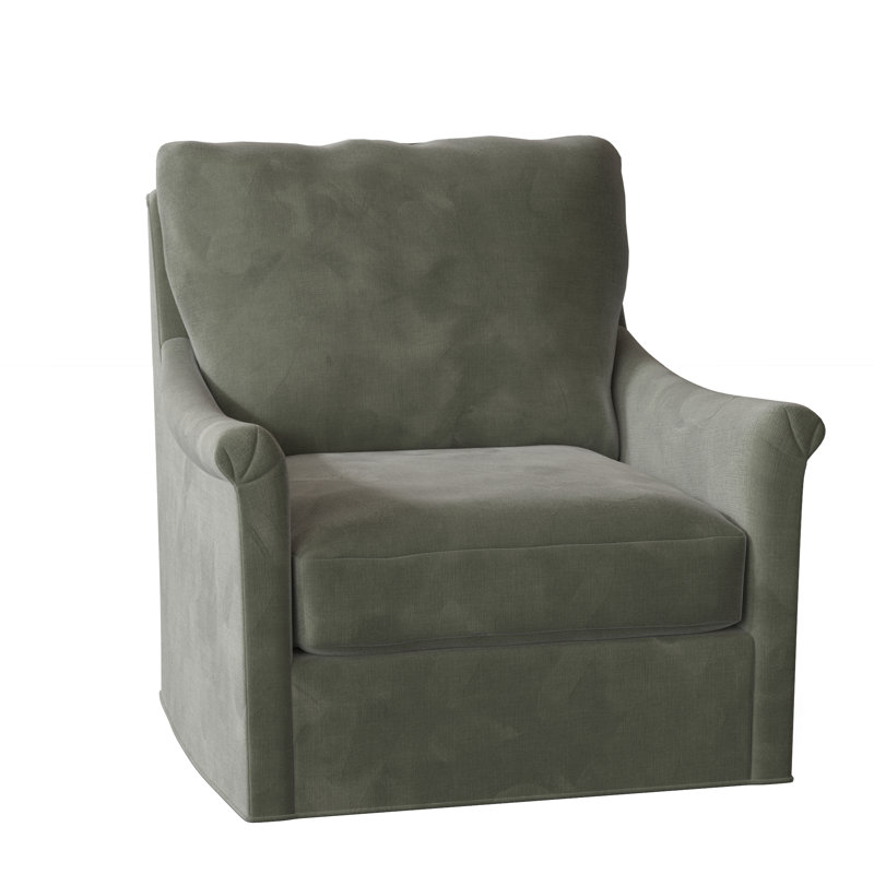 Fauteuil pivotant l 34,5 po Olivia, 9953 polyester saule