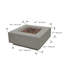 Brooklyn 40" Natural Gas Travertine Fire Pit Table with Burner Lid & Wind Guard-110869115