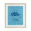 «Blue Cherries Teacup on Florals», reproduction encadrée sous verre, conception de Susan Lugar-609596378-609596376