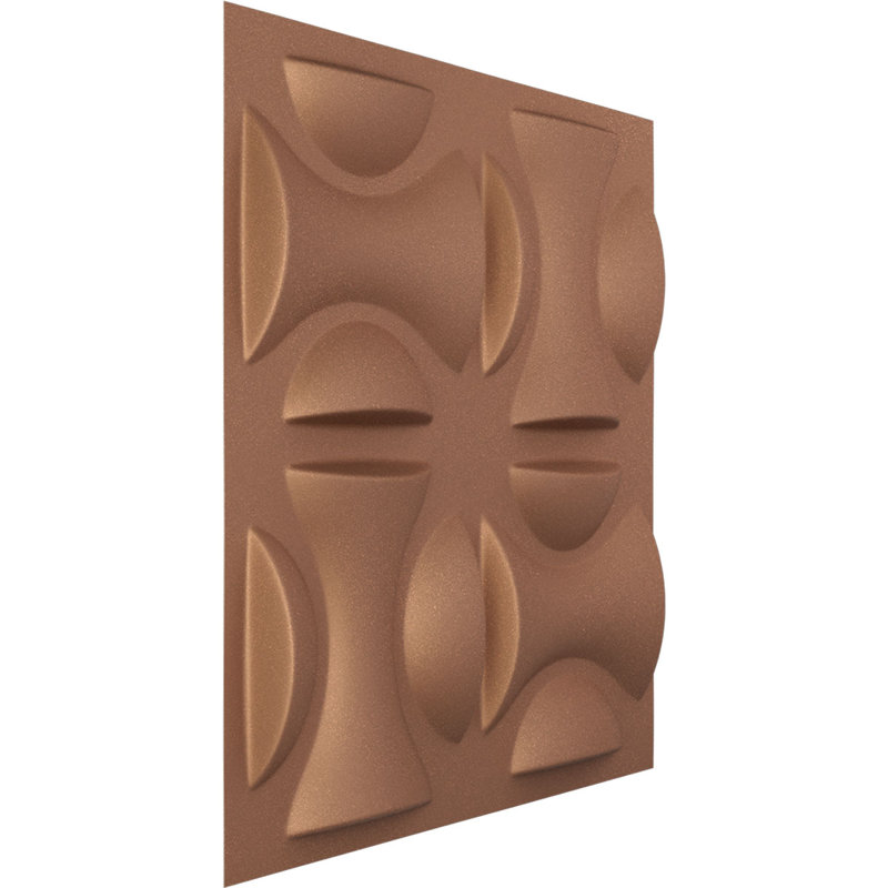 Panneau mural décoratif 3D en cuivre vieilli l 19 5/8 po x H 19 5/8 po York (couvre 2,67 pieds carrés), Cuivre vieilli