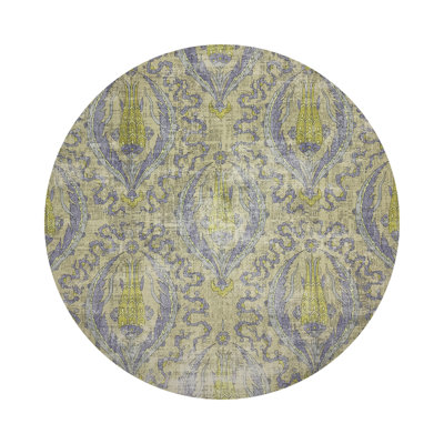 Byzantine Jewel Vegan Leather Round Pebble Placemat