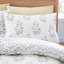 Eloise Floral 230 Thread Count Cotton Satin Stripe Reversible Duvet Cover Set-111954918
