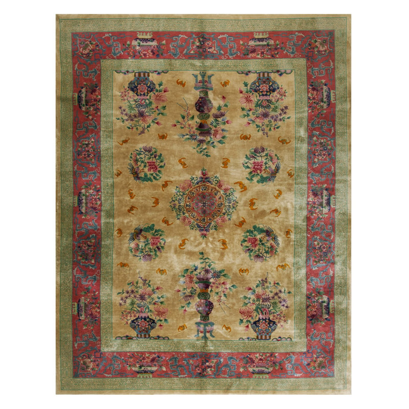 Hand Knotted Wool Area Rug