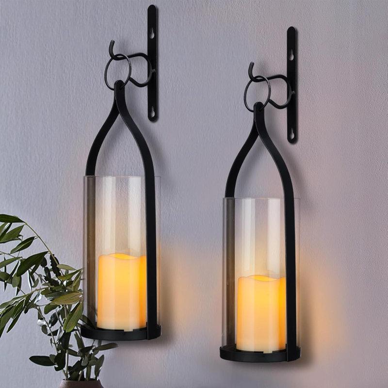 Metal Wall Lamp, Candle Lantern