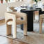 Ensemble de salle à manger 7 pièces moderne avec table à piédestal ovale noire de 79 po et 6 fauteuils sculpturaux à large siège-194498047