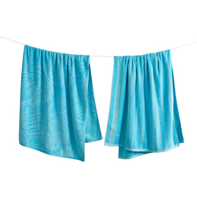 Serviettes de plage 100% jacquard 100% coton